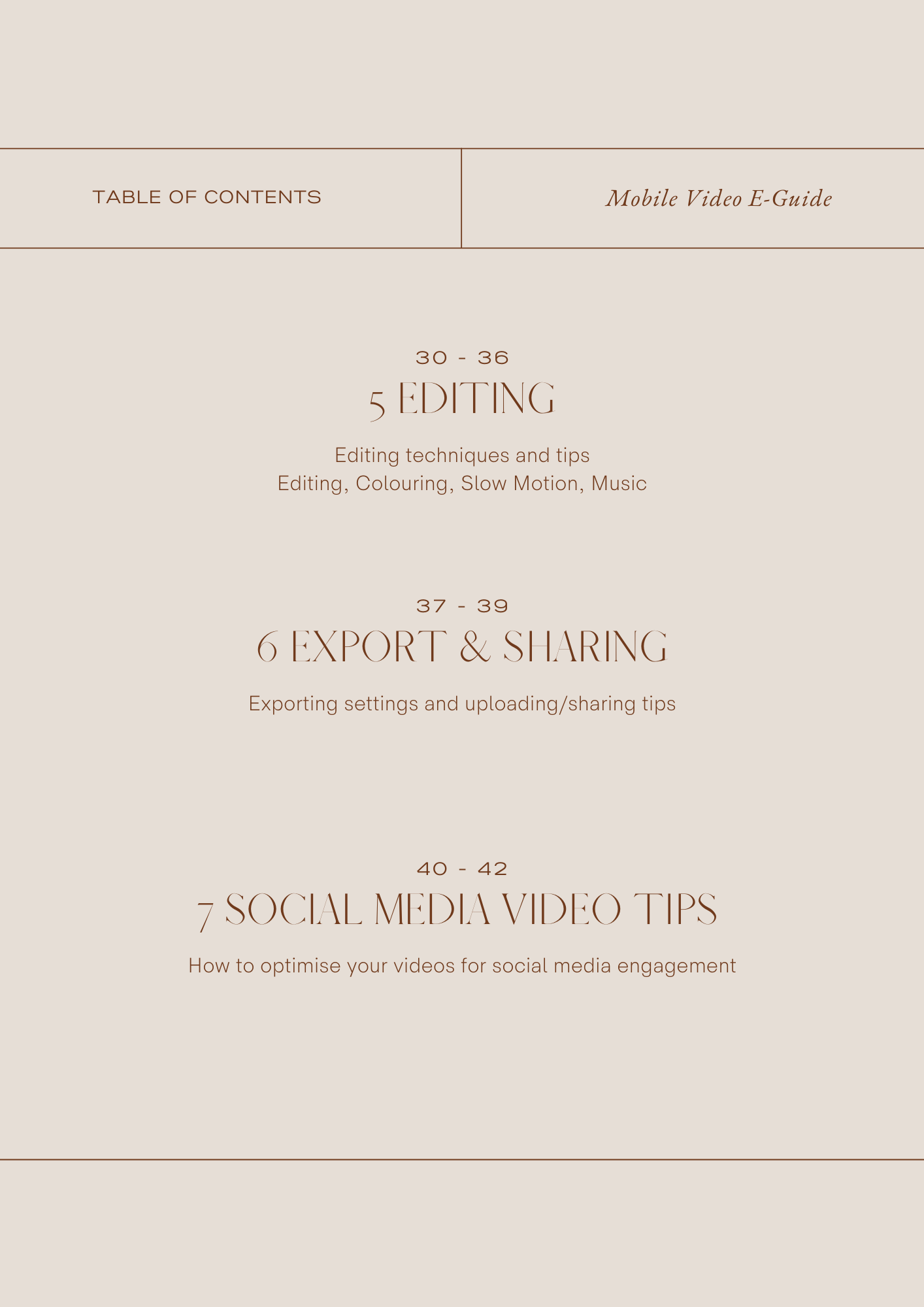 social media video e guide